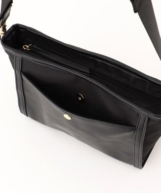 LA BAGAGERIE 【MONICA】ナイロンコンビショルダーバッグ ブラック