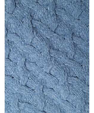 CRAFT STANDARD BOUTIQUE 洗えるモールケーブルニットチュニック Sax