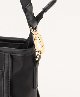 LA BAGAGERIE 【MONICA】ナイロンコンビショルダーバッグ ブラック