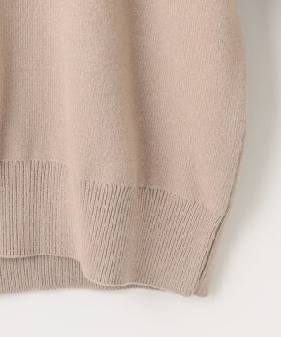 Feroux 【洗える】ファースリーブ ニットプルオーバー ベージュ系