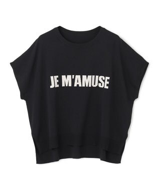 UNFILO スゴ機能美 ロゴフレンチスリーブ ニット ブラック