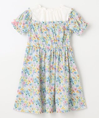 ANY KIDS オンオフショルダー ガーリー ワンピース ホワイト系花柄