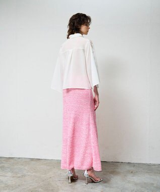 GRACE CONTINENTAL シアーポンチョシャツ ホワイト