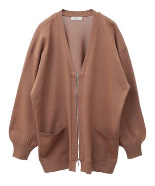 earth music&ecology Ｚｉｐルーズカーディガン Camel