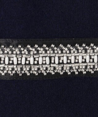 23区 【WEB&一部店舗限定/滝沢眞規子さん着用】ビジューボーダー ニット ネイビー系