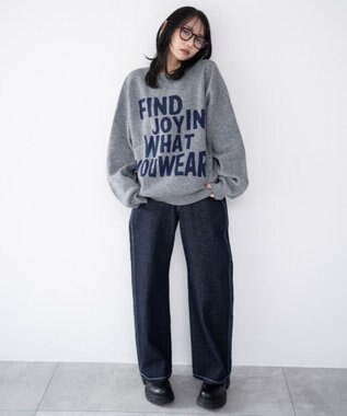 WEGO グラフィックニットプルオーバー 柄7