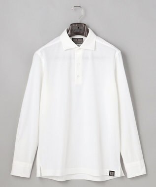 GOTAIRIKU あのBIZポロが 長袖に【仕事で着られる】キレイめ 鹿の子 ビズポロシャツ_ロング ホワイト系