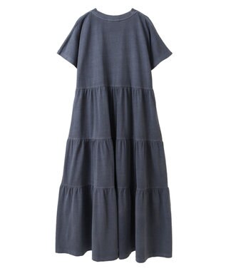AMERICAN HOLIC 【選べる丈】加工ティアードワンピース Navy