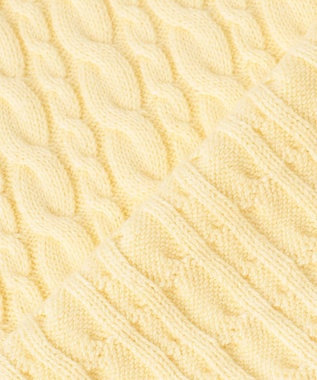 組曲 S 【加藤ローサさん着用】コットンカシミヤMIX ケーブル ニット イエロー系