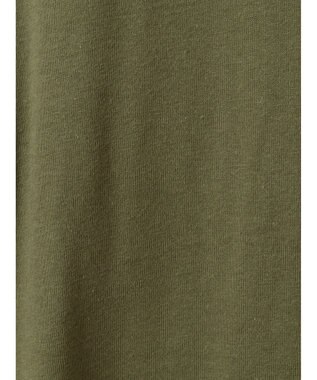 Green Parks 裾ドロスト５分袖ドッキングチュニック Khaki