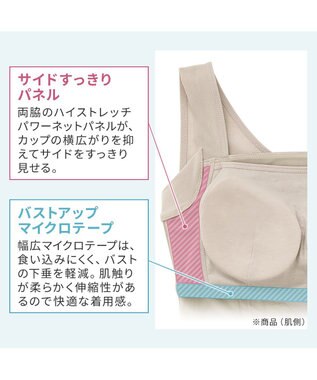 BRADELIS New York 【BRADELIS NewYork peace】楽なのにバストアップブラスリップ24 グレージュ