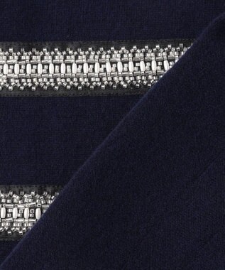 23区 【WEB&一部店舗限定/滝沢眞規子さん着用】ビジューボーダー ニット ネイビー系