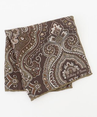 JOSEPH ABBOUD 【イタリア製・Holliday&Brown】ビッグペイズリープリント ポケットチーフ