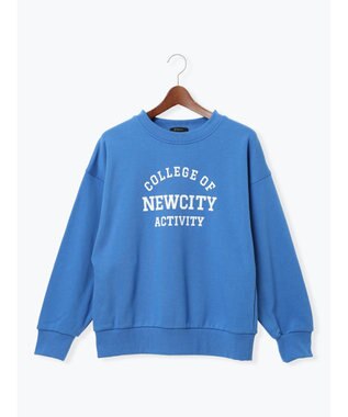 Te chichi 裏毛ロゴプルオーバー ブルー