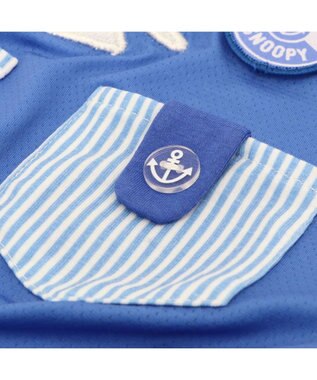 PET PARADISE スヌーピー エコメイド ロンパース 《マリン柄》 小型犬 ブルー