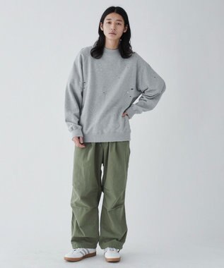 WEGO サイドスリットパラシュートパンツ カーキ