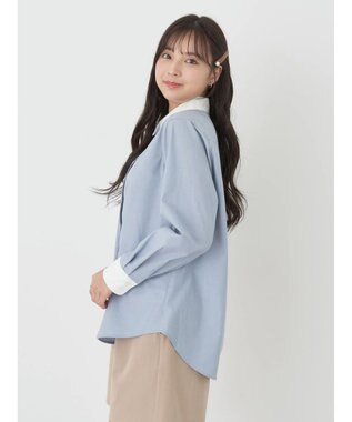 earth music&ecology クレリックシャツ Sax