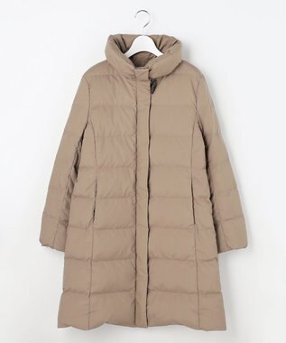 J.PRESS LADIES 【洗える・2way】タフタダウン ロング丈 コート モカ系