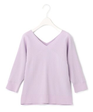ICB 【洗える】コットンポリエステルリブ プルオーバー ライラック系