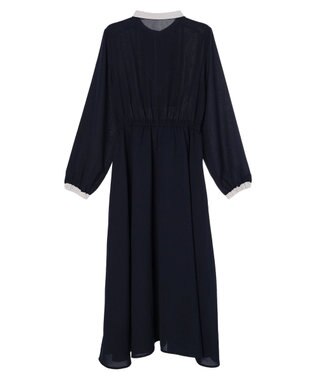 Green Parks ・ＥＬＥＮＣＡＲＥ　ＤＵＥ　バイカラーピンタックワンピ Navy