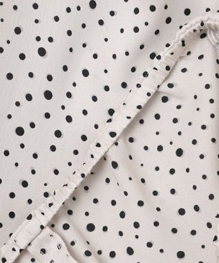 自由区 【洗える】TOROクルーネック ブラウス シャンパンドット