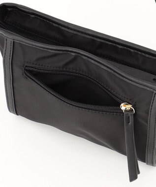 LA BAGAGERIE 【MONICA】ナイロンコンビショルダーバッグ ブラック