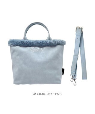 ROOTOTE 3654【2way】SC.スクエア.ボアトート-A 02：ライトブルー