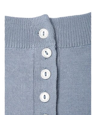 earth music&ecology バックボタンクルーネックニットプルオーバー Sax