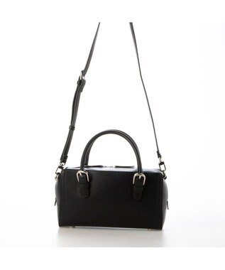 UNBILLION 【テレビ ドラマ着用アイテム】カシュカシュ cachecache / ベルトディテール横長ボストンバッグ ブラック