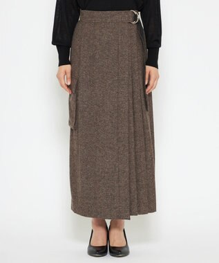 uncrave ネップツイード スカート（uncrave WHITE） ネップブラウン