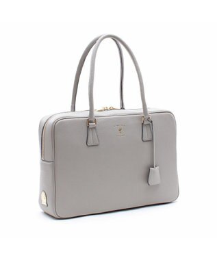 A.D.M.J. 【A4対応】お受験  牛革シュリンクボストンバッグ シロガネ