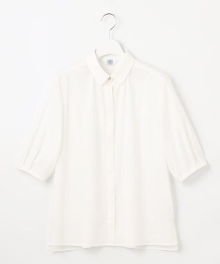 J.PRESS LADIES 【洗える】ラミーポプリン シャツ ブラウス ホワイト系