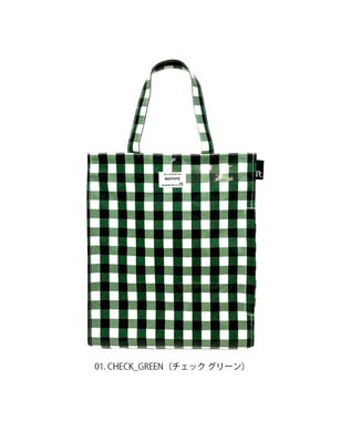 ROOTOTE 1028【ラミネート加工A4収納】SN.アーキャトル.ラミネート-Q 01：チェック・グリーン