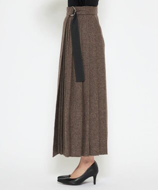uncrave ネップツイード スカート（uncrave WHITE） ネップブラウン