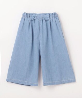 ANY KIDS シャンブレー ガウチョパンツ ブルー