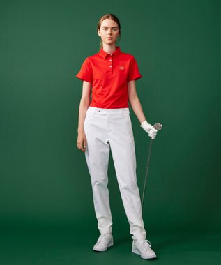 23区GOLF 盛夏対応のマルチ機能【接触冷感・UVケア・吸水速乾】【WOMEN】 カノコシャツ オレンジ系