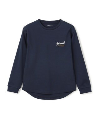 UNFILO 【110-150cm】選べるアソート ロゴロンT(UNISEX) [プリントロゴ]ネイビー