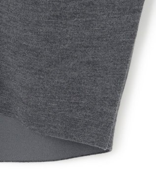 ICB 【洗える】 シルキーウールダブルフェイス ニットプルオーバー ミディアムグレー