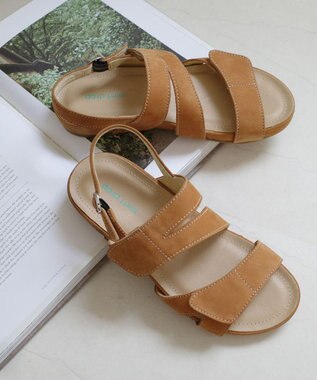 Pointer 本革 バックストラップサンダル キャメル(スエード)