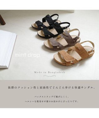 Pointer 本革 バックストラップサンダル ブラック(スエード)