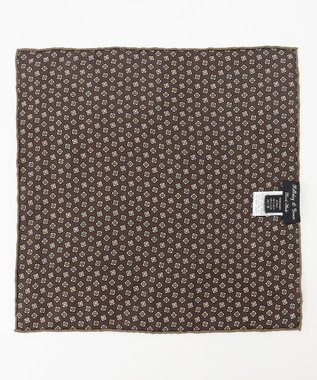JOSEPH ABBOUD 【イタリア製・Holliday&Brown】ビッグペイズリープリント ポケットチーフ ダークブラウン系6