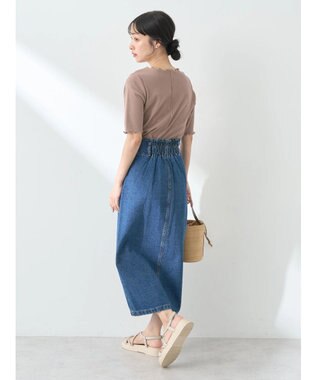 earth music&ecology メロ－リブプルオーバー Mocha