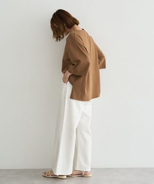 YECCA VECCA 綿麻バギーツイルパンツ Off White