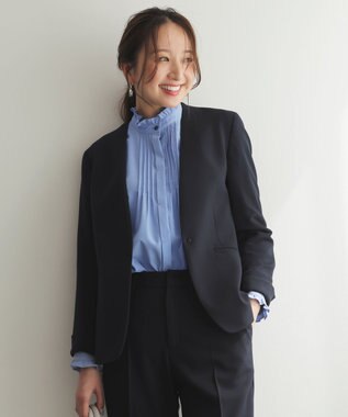 ビューティサーモ2WAYストレッチ ノーカラージャケット