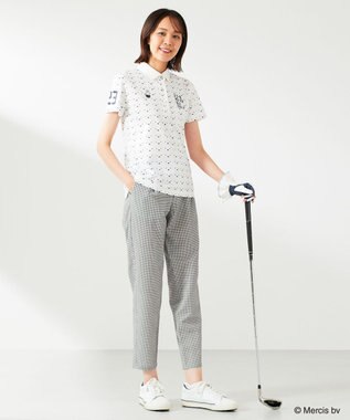 23区GOLF 【WOMEN】【吸水速乾/UVカット】ミッフィーフェイスポロシャツ ホワイト系5