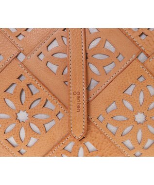 genten サステナブルカットワーク トートバッグ（大） ヌメベージュ