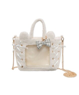 WEGO 【痛バ＆推し活グッズ】耳付きレースアップミニぬいショルダー