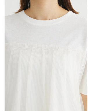 Green Parks プリーツチュールドッキングプルオーバー Off White