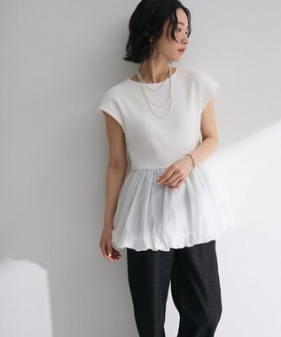 Green Parks ・ＥＬＥＮＣＡＲＥ　ＤＵＥ　フレンチバルーントップス Off White