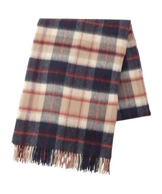 MOONBAT MACKINTOSH PHILOSOPHY ウール100%超大判チェックポンチョストール／幅70cm ベージュ